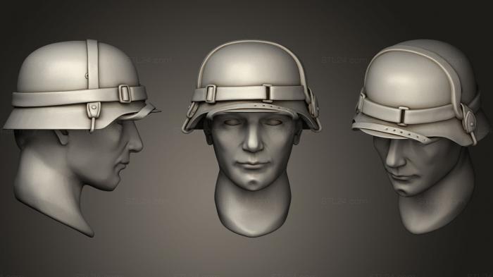 Military figurines (HEADS HELMETS6, STKW_0456) 3D models for cnc